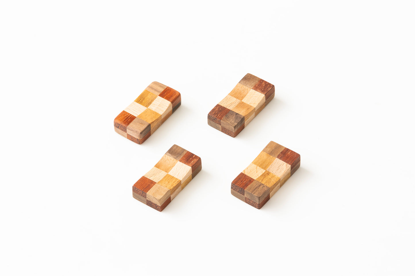 寄木細工の箸置き(4個セット)